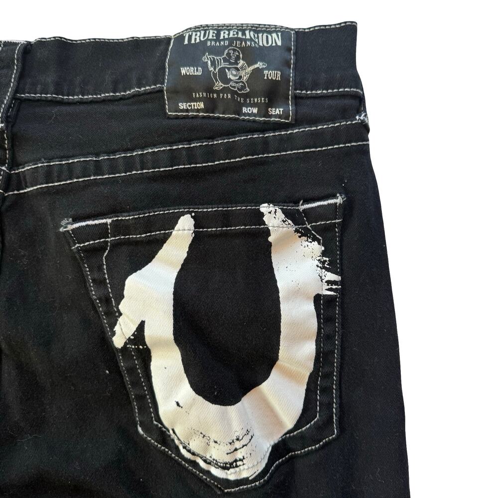 True Religion Men's Black Rocco Relaxed Skinny Jeans Size 38 - Picture 5 of 9